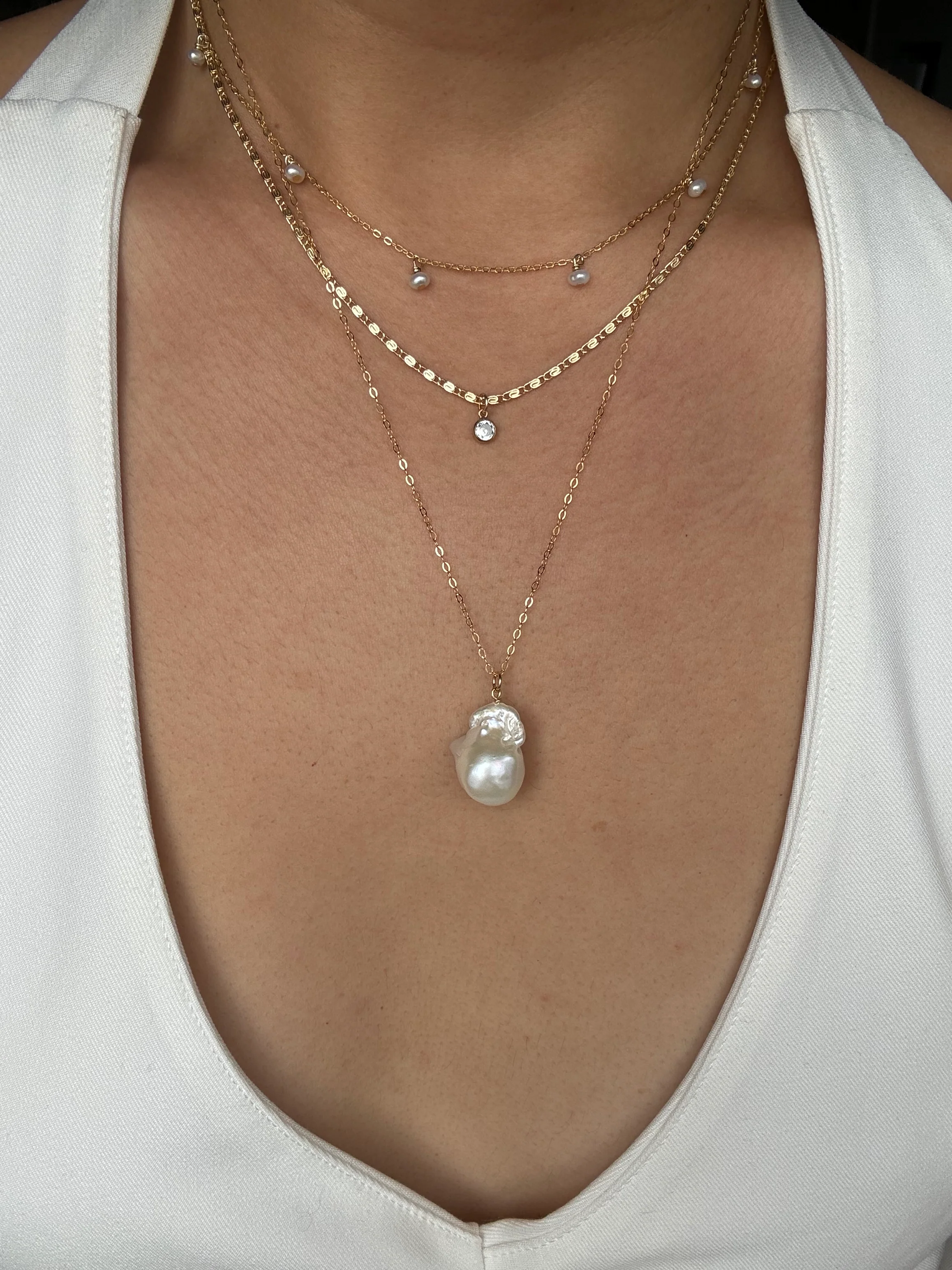 Solitaire CZ Necklace - Image 3