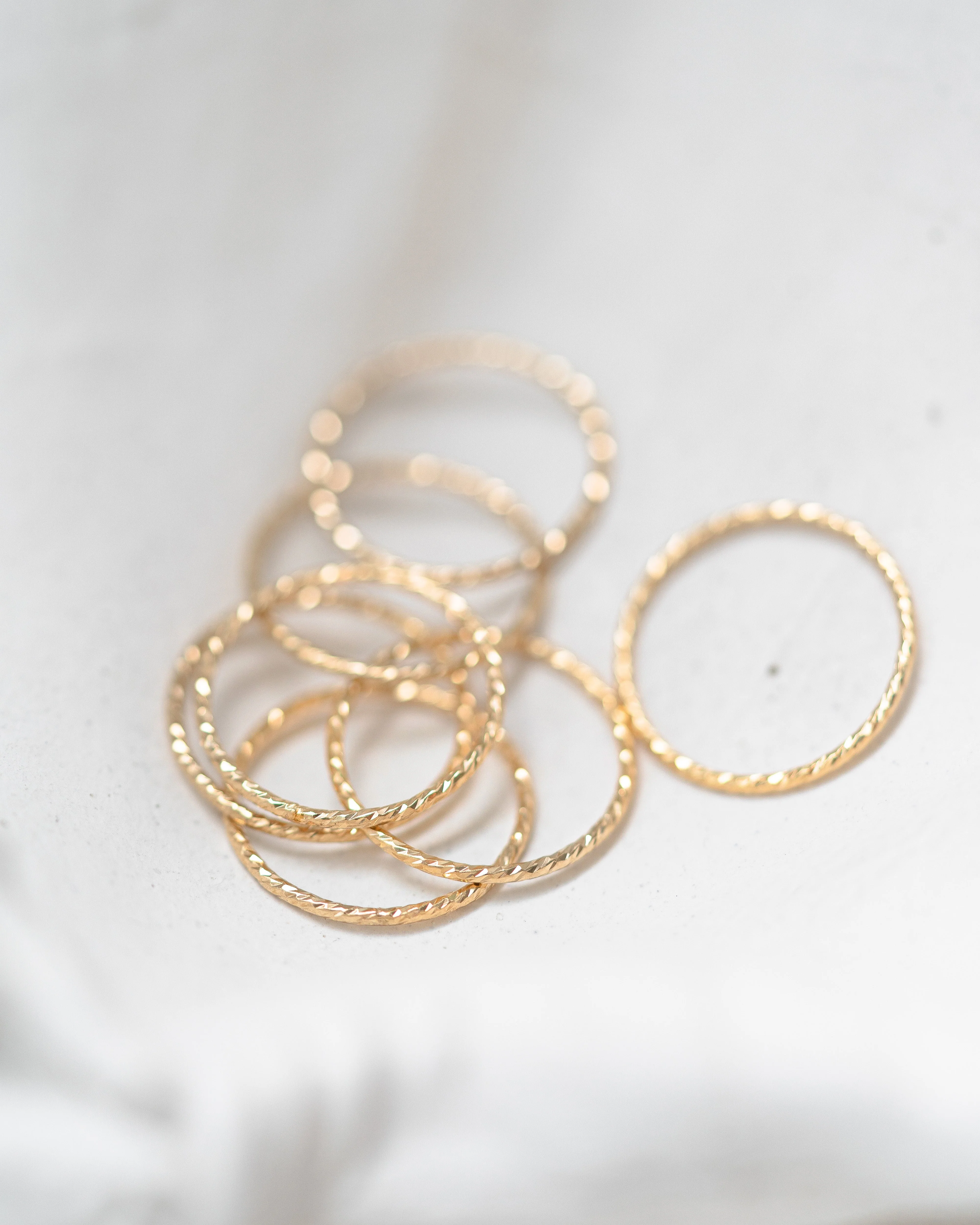 Sparkle Minimal Stacking Ring