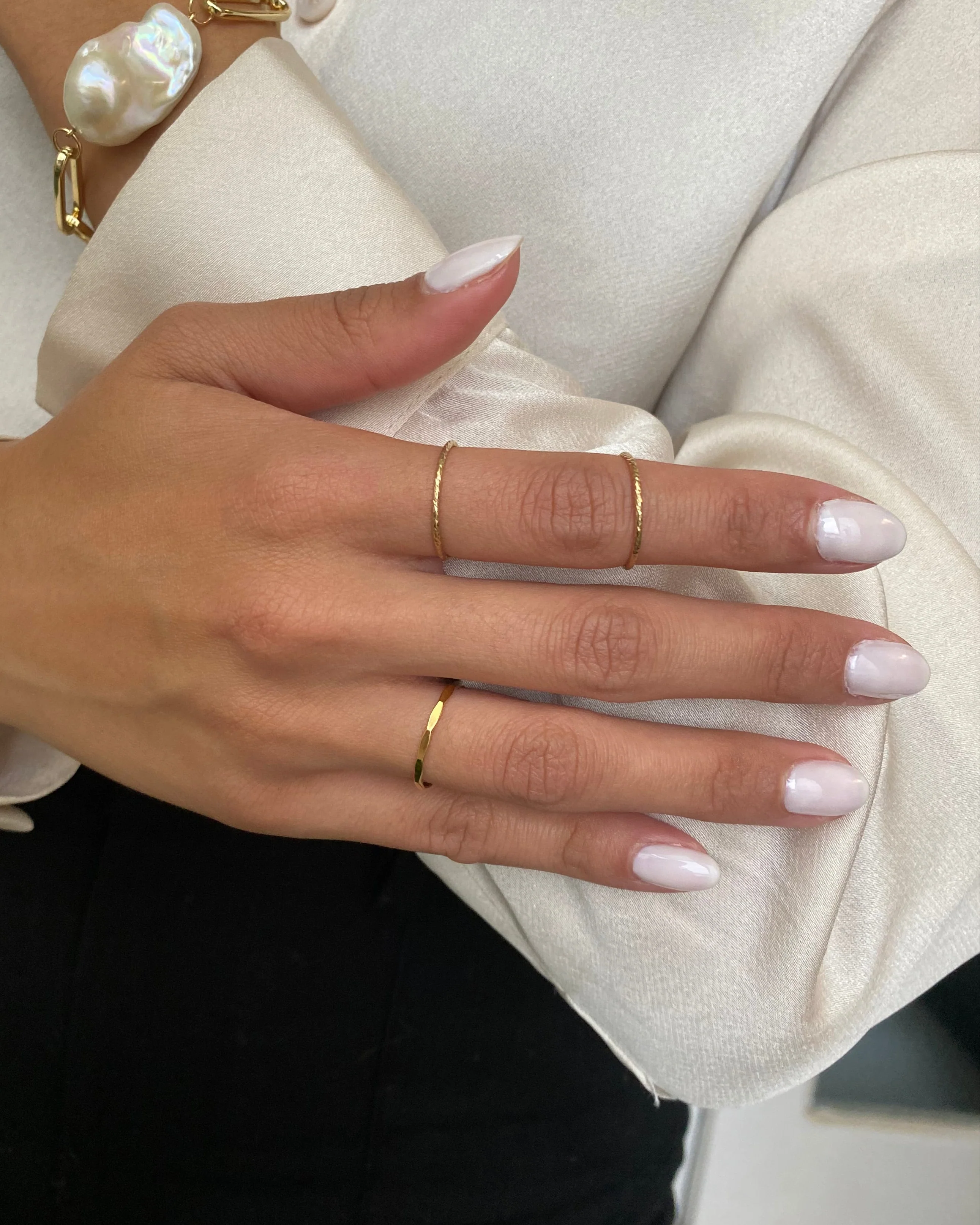 Sparkle Minimal Stacking Ring - Image 2