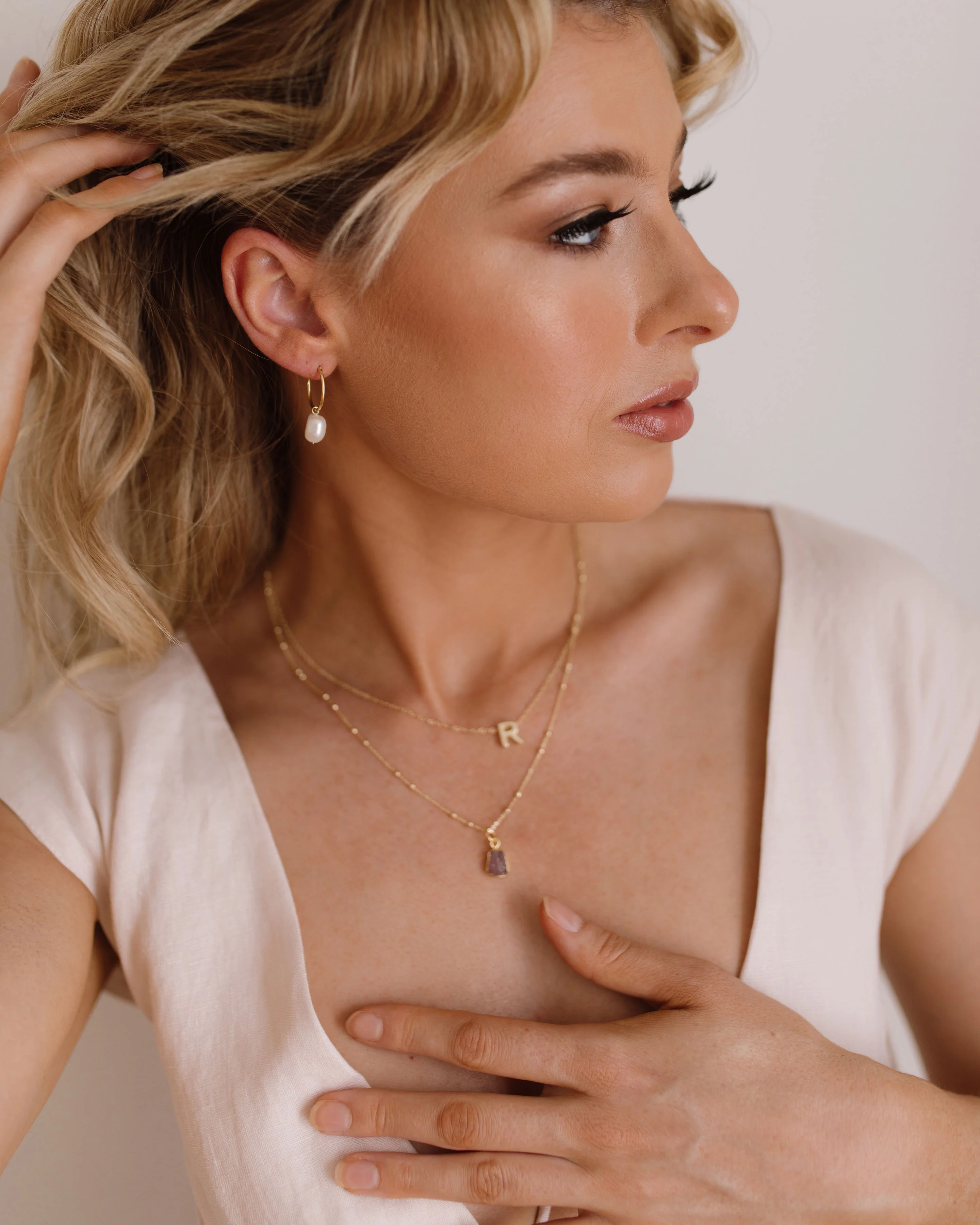 Tiffany Pearl Hoops - Image 3