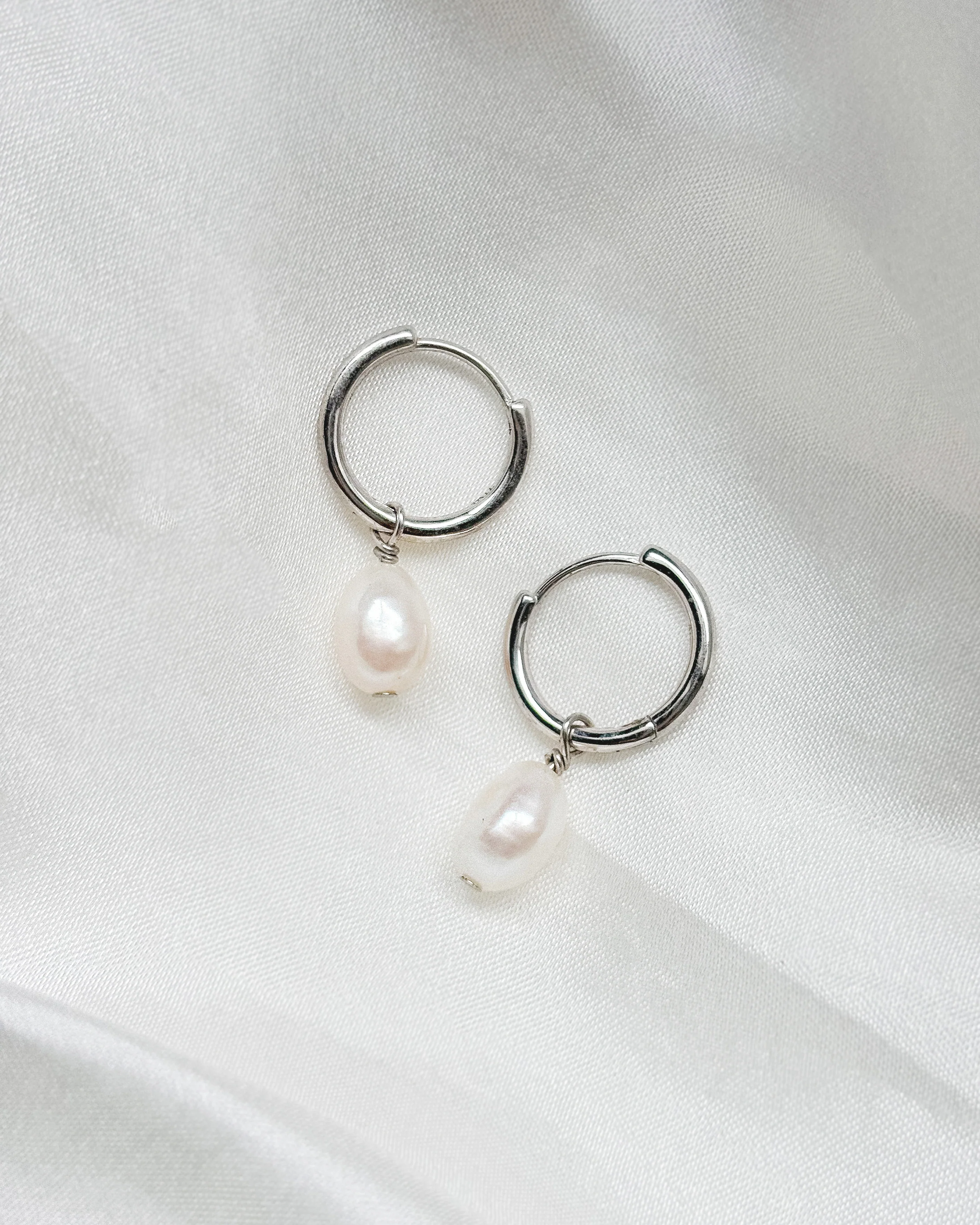Tiffany Pearl Hoops - Image 4