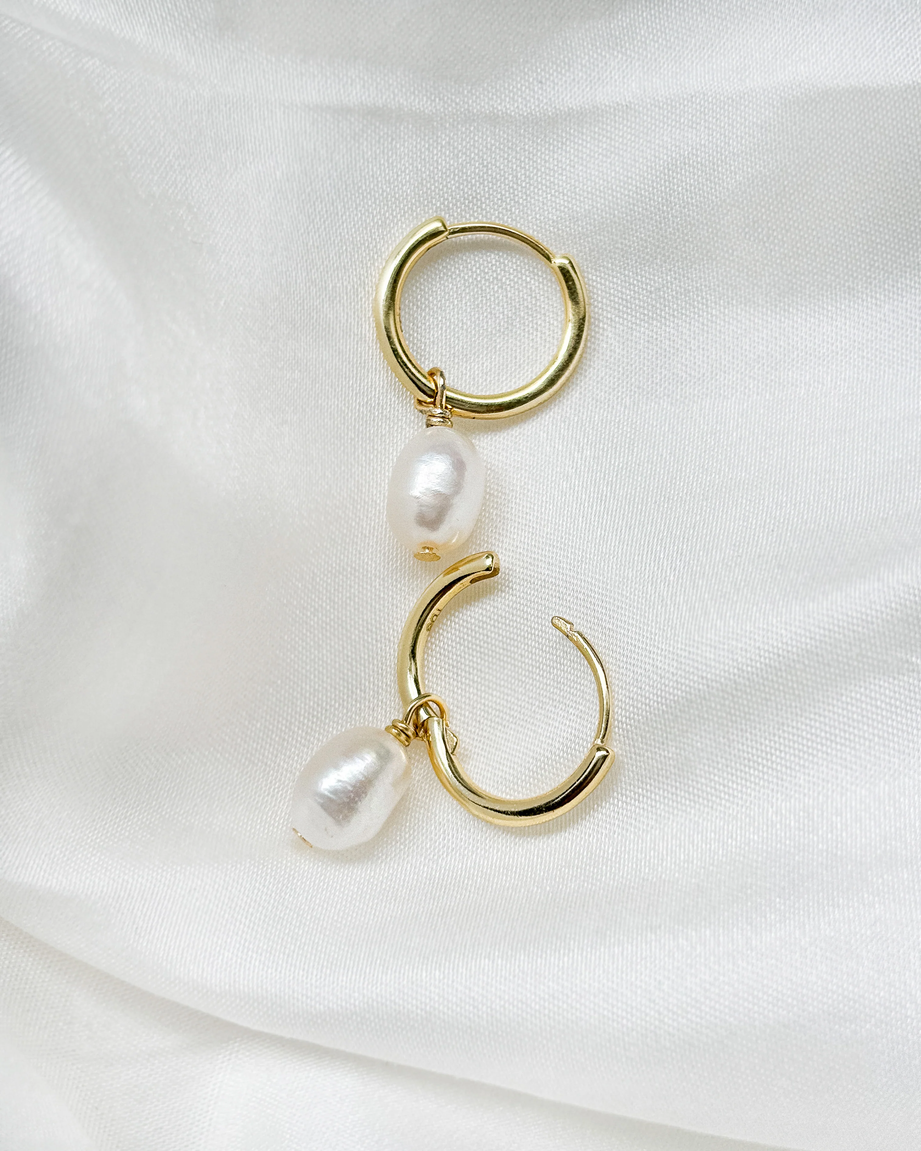 Tiffany Pearl Hoops - Image 5