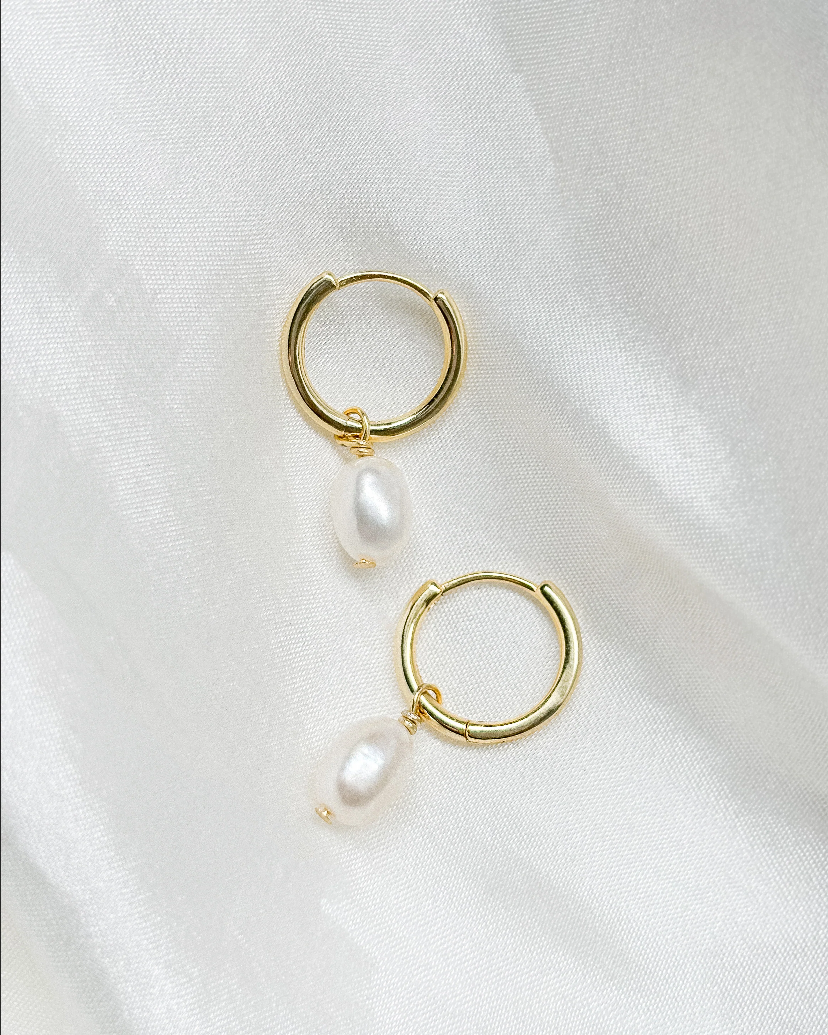 Tiffany Pearl Hoops - Image 6