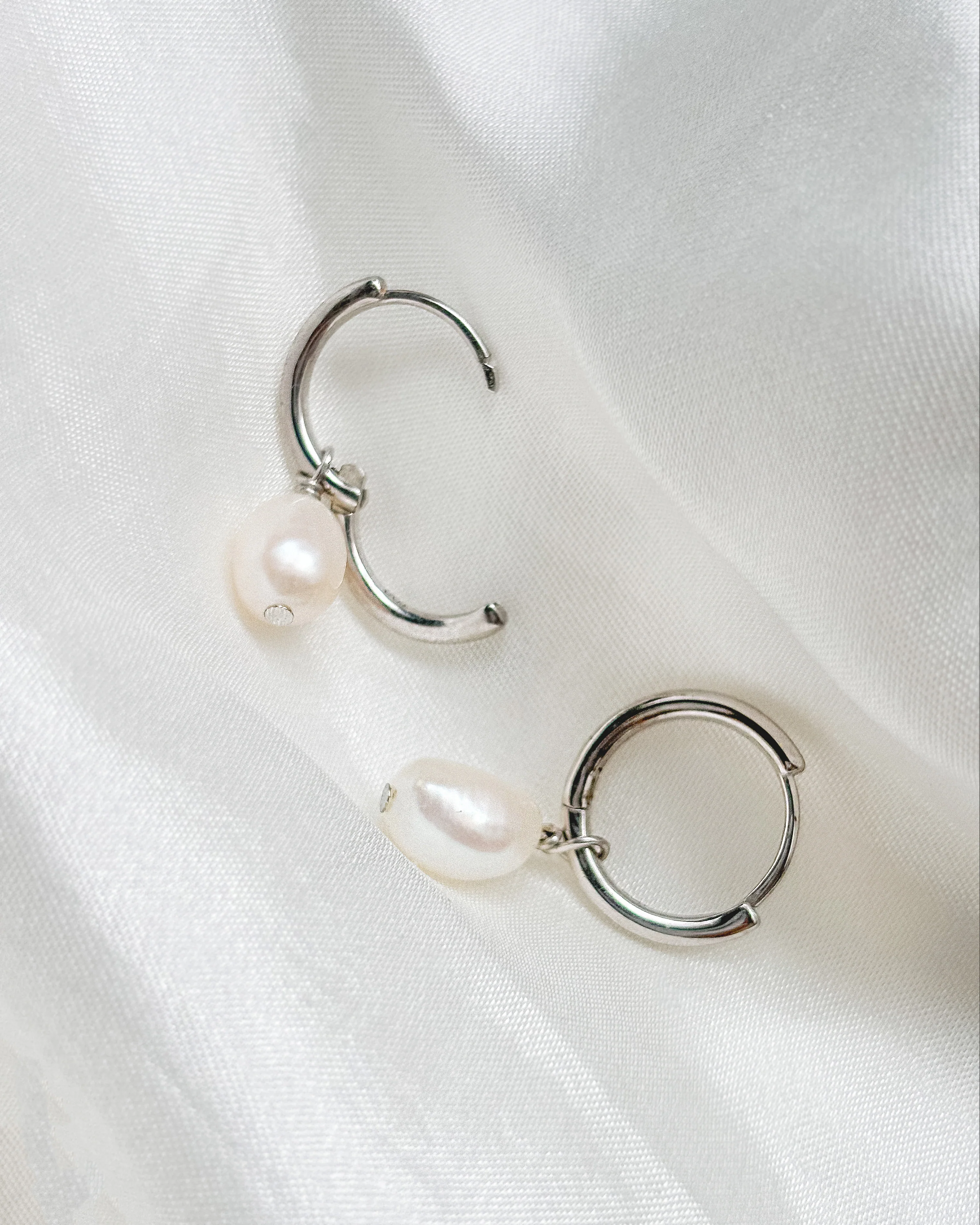 Tiffany Pearl Hoops - Image 7